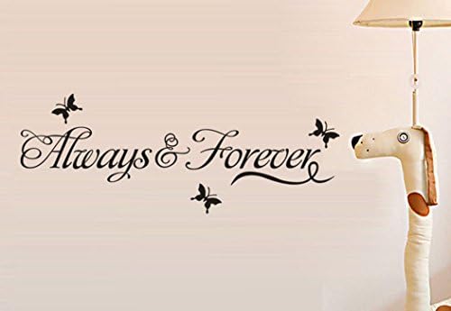 LayaStore DIY Wall Quote Decor Art Decal Sticker Removable -Always Forever (Model:901,9*23.6 Inches)