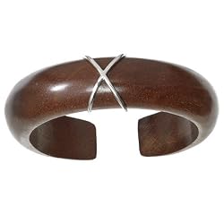 Wood & Sterling Silver Bangle
