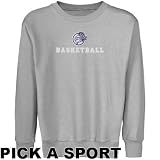 Holy Cross Crusaders Youth Ash Custom Sport Logo Applique Crew Neck Fleece Sweatshirt (Medium)