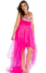 Plus Size Empire   Waistline Chiffon/Taffeta/Tulle Beaded Lace Crystals Applique Crystal  Dress