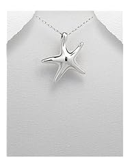 Starfish Pendant Necklace In 92.5 Sterling Silver