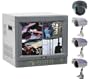 Mace FO5144Q1 14-inch Color Flat Screen with 3 Indoor/Outdoor Cameras and 1 Mini-Dome Camera