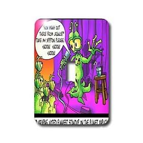 Londons Times Funny Aliens Cartoons - Alien Standup Comedians - Light Switch Covers - single toggle switch