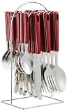 Esmeyer Bistro 199-284 24 Piece Cutlery Set 18/0 Bordeaux on Cutlery Stand