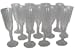 12 Plastic Wine/Champagne Flutes for picnics, parties, favors