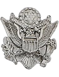 14K White Gold 10.00X09.00 mm Us Army Lapel Pin