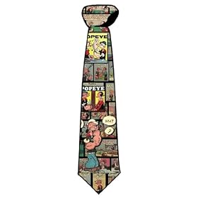 POPEYE COMICS Funny Microfiber Necktie Gift Tie