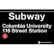 Columbia Metal Subway Sign