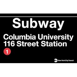 Columbia Metal Subway Sign