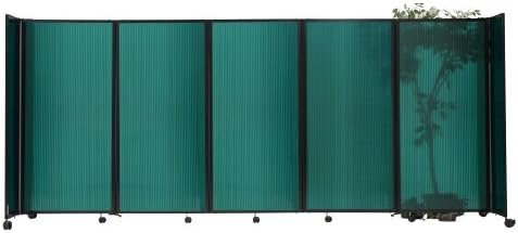 Room Divider 360 Portable Partition, Green Polycarbonate - 6' high x 14' long