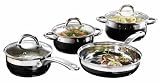 K�rcher 112686 Aurora Batterie de cuisine de haute qualit� 7 pi�ces inox Induction Noir (Import Allemagne)