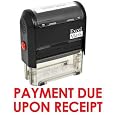 PAYMENT DUE UPON RECEIPT Self Inking Rubber Stamp - Red Ink (42A1539WEB-R)