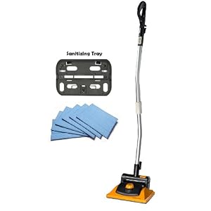 Haan FS-50+ Premier Floor Sanitizing Steam Mop With with 6 microfiber pads, Sanitizing Tray For Carpets and Egronomic Handle