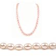 AugustinaJewelry Single Strand 22 Inch 8-9mm pink Oval Shape Freshwater Cultured Pearl Necklace