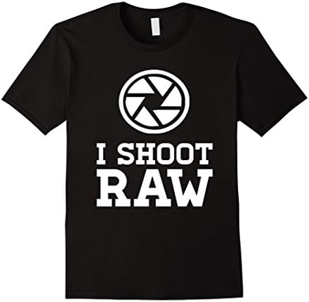 Men's I Shoot RAW Photographer T-Shirt Photography Cool Shirt 2XL Black