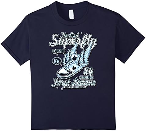 Kids The Real Superfly - Premium Kicks Vintage Sneaker Shirt 4 Navy