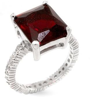 GT Design Princess Cut Ruby Engagement Ring