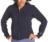  : Russell Women's Dri Power Fleece Full Zip with Hood, Navy, Medium