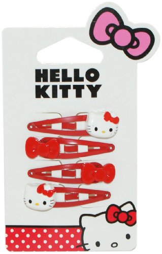 Hello Kitty Snap and Red Kitty Bow (4 Pack)