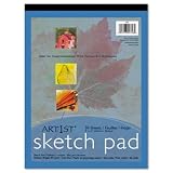 Art1st Sketch Pad, 60-lbs. Heavyweight Drawing Paper. 9 x 12, 50 Sheets/Pad