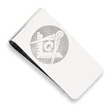Thumbnail image for Silver-Plated And Rhodium Masonic Money Clip