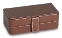 Rapport C411 Single watch and cufflink box brown leather with cream interior