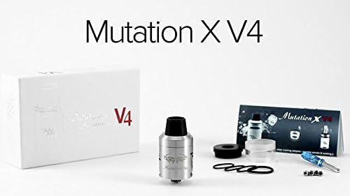 Authentic Mutation X V4 Rebuildable Atomizer * Four Post Design * 304 Grade Stainless Steel * Adjustable Airflow * Delrin Drip Tip Included * 1 Year Warranty