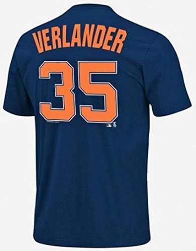 Officially Licensed MLB Detroit Tigers Justin Verlander #35 T-Shirt - Size Adult Small