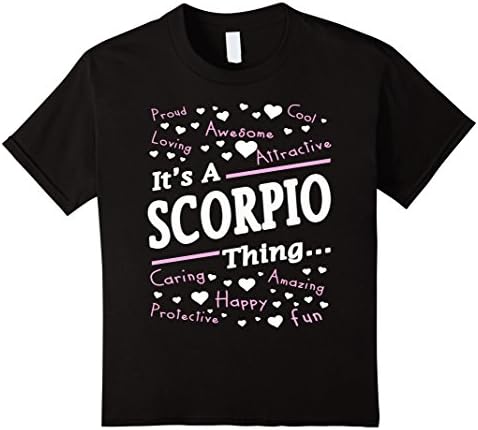 Kids Scorpio Thing Shirt Zodiac Scorpio T Shirt 10 Black