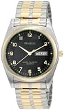 Armitron Men's 201143 Easy to Read Round Two-Tone with a Black Dial Expansion Band Watch