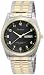 Armitron Men's 201143 Easy to Read Round Two-Tone with a Black Dial Expansion Band Watch