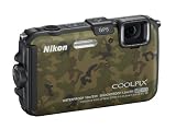 Nikon Coolpix AW100 Outdoor-Digitalkamera (16 Megapixel, 5-fach opt. Zoom, 7,5 cm (3 Zoll) Display, bildstabilisiert, wasserdicht bis 10m, k�lteresistent, GPS) camouflage