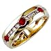 Mens 14K Diamond and Ruby Ring Mens 14K Diamond and Ruby Ring