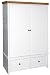 Capri Antique Waxed Double 2 Door 2 Drawer Wardrobe By Furniture Imports