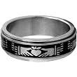 Inox Jewelry 316L Stainless Steel Claddagh Spin Ring
