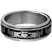 Inox Jewelry 316L Stainless Steel Claddagh Spin Ring