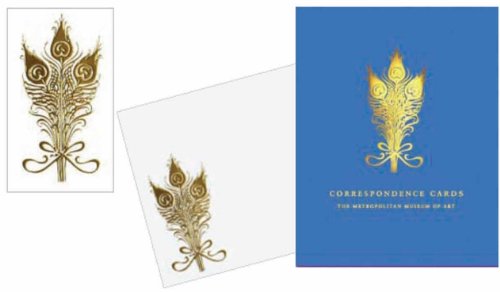 Metropolitan Museum of Art Boxed Correspondence Cards, Peacock Feather (MS1001)