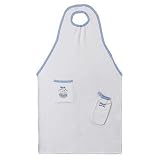 Stay-dry Bath Apron and Towel (Blue Trim)