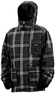 Bonfire Baker Snowboard Jacket Black/Iron Plaid Sz S