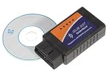 Trifoo Bluetooth ELM 327 EOBD OBD 2 KFZ Auto Diagnose V1.4 Testgerät für Honda City GD8 Honda Civic ES 1.6A Honda Integra Type R DC5 JDM Honda Jazz 1.4M Hyundai Accent 2004 Hyundai Getz 1.3A 2004 Hyundai Getz 1.6M 2004 Hyundai Matrix 2004 HyundaiSanta Fe2.4A Hyundai Sonata GLS Hyundai Sonata 2005 Hyundai Tuscani FX Kia Carens 2005 Kia Magentis 2005 KiaRioLS Kia Sorento SUV 2005 Lexus es300 Mazda 2 (CAN) Mazda 5 (CAN) Mazda 6 (CAN) Mazda Premacy 2001 Mazda RX8 (CAN) Mitsubishi Colt 2003 Mitsubishi Colt Plus 2005 Mitsubishi Eclipse Mitsubishi Lancer Evolution IX 2006 Mitsubishi Pajero 3.5 V6 2006 Nissan Sunny B14 Nissan Sunny VIP FB15 Nissan X-Trail 2.0L 2004 Nissan X-Trail 2.5L 2004 Peugeot 206 2001 -Only can show RPM Peugeot 206 Peugeot 307 Peugeot 407 Renault Megane II 2005 Renault Kangoo 2006 Subaru Impreza 1.6TS 2002 Subaru Impreza WRX 2005 ToyotaCamry 2.0A 2004 ToyotaCamry 2.4A 2005 ToyotaCorolla Altis 1.6A 2005 Unterstützte Scantool_net113win EasyOBDII OBD2Spy ScanMaster-ELM Übertragungsgeschwindigkeit: 38400 8-N-1 Spannung: 12V nominal Ruhestrom: 45mv Kein Adapter oder extra Netzteil erforderlich Stromversorgung über OBD2 Schnittstelle von dem Aut
