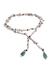 3-7mm Freshwater Cultured Pearl Necklace With Jade and Amethyst, 50"