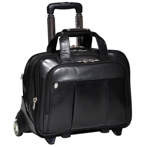 McKleinUSA DAMEN 80715 Black 17 Detachable-Wheeled Laptop Case