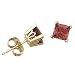 14kt Yellow Gold Rhodolite Garnet Scroll Fancy Earrings