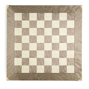 Superior Chess Board with Brass Corners from Spain - Squares 2 3 8 by 