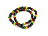 Rasta Stretch Wood Bead Fashion Necklace