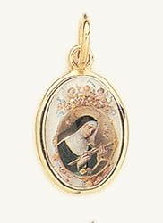 Gold Plated Religious Medal - St. Rita Cascia