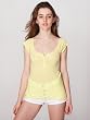 American Apparel Rib Raglan Cap Sleeve Henley