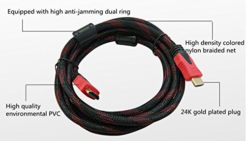 Bailund High Speed Hdmi Cable(5ft) for Connecting Camcorders & Dslr Cameras to a Tv, Supports 3d & 4k Resolution, Ethernet, 1080p and Audio Return