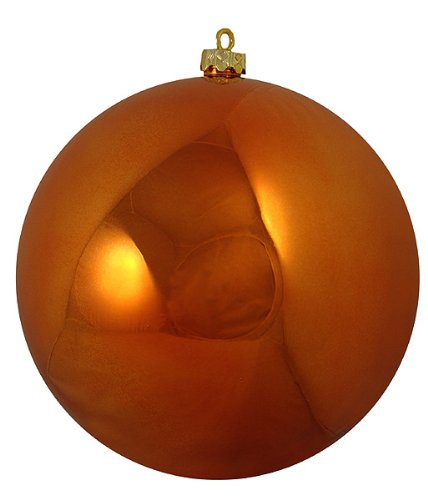 Vickerman Ball Ornament, 200mm, Burnished Orange