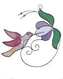 Gallery Art Hummingbird & Lavender Bloom Suncatcher
